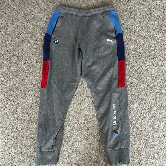 Puma Other - BMW Puma Gray and Red Jogger Sweatpants Athletic Fit
